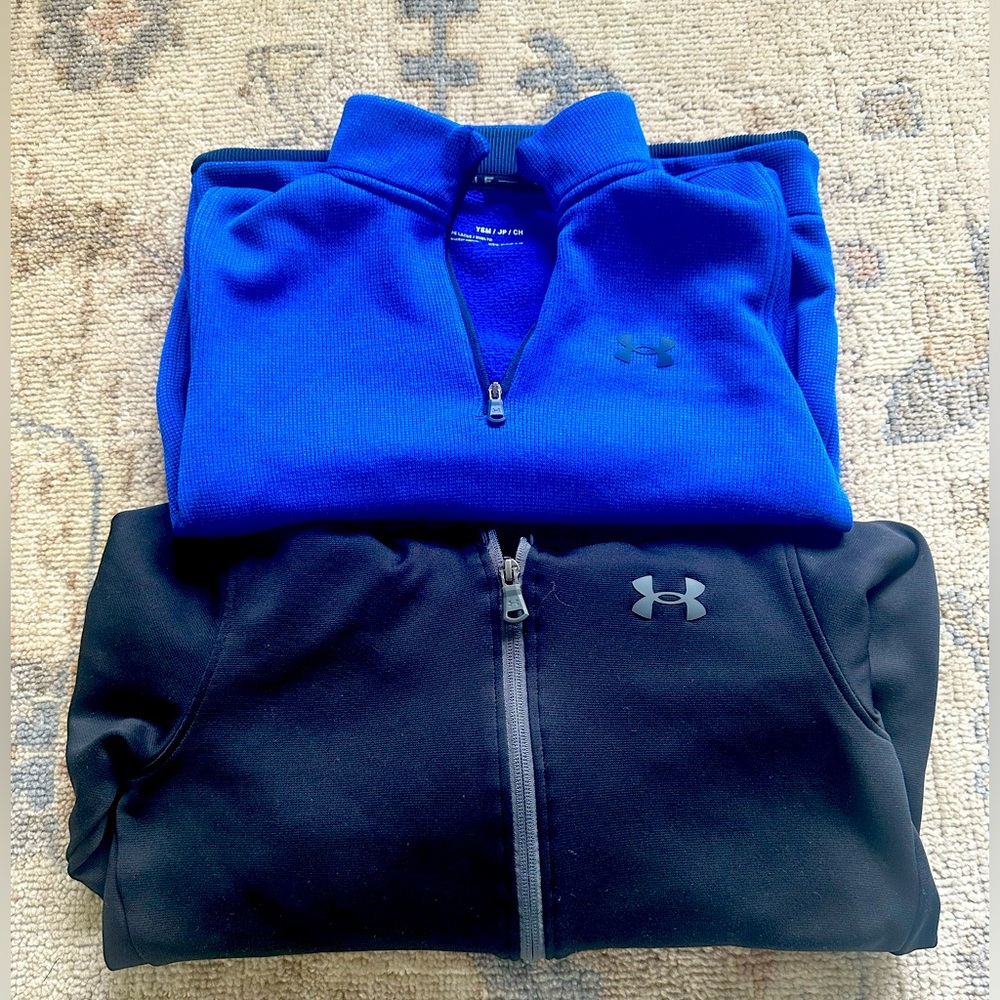 Lot Boys Under Armour sweatshirts size Small.